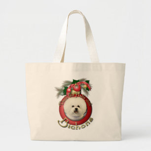 Bolso De Tela Gigante Navidad - cubierta los pasillos - Bichons