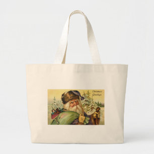 Bolso De Tela Gigante Navidad del padre