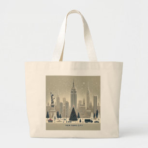 Bolso De Tela Gigante Navidad en Nueva York Estatua de la Libertad Vac