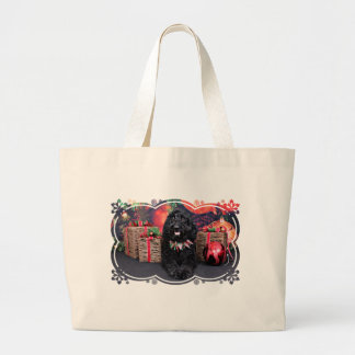 Bolso De Tela Gigante Navidad - GoldenDoodle - PJ