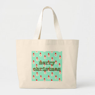 Bolso De Tela Gigante navidad navideña mediados del siglo moderno santa