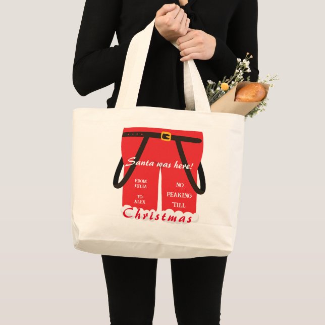 Bolso De Tela Gigante Navidades de presupuesto de moda Santa Pants Regal (Anverso (producto))
