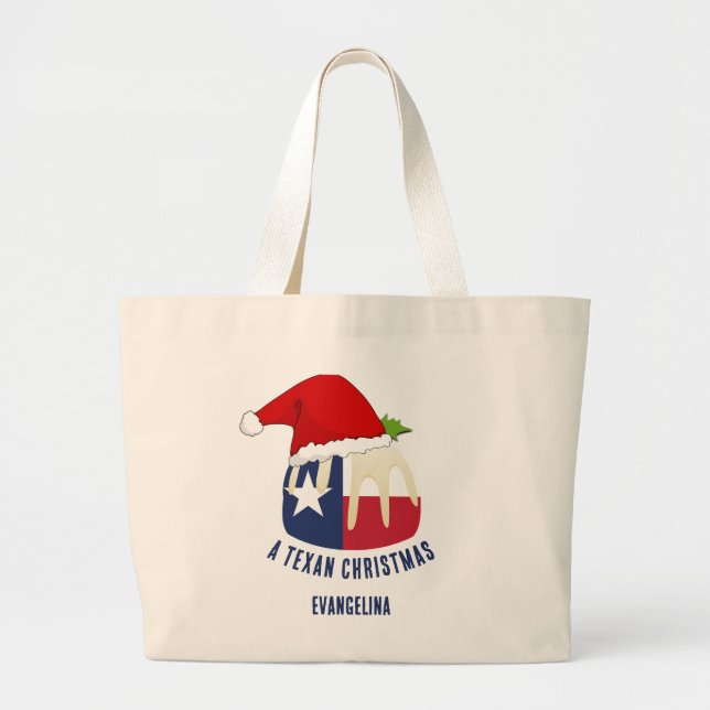 Bolso De Tela Gigante Navidades de TEXAN personalizados pudding (Frente)
