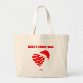Bolso De Tela Gigante Navidades del Jumbo Tote de Santa Heart