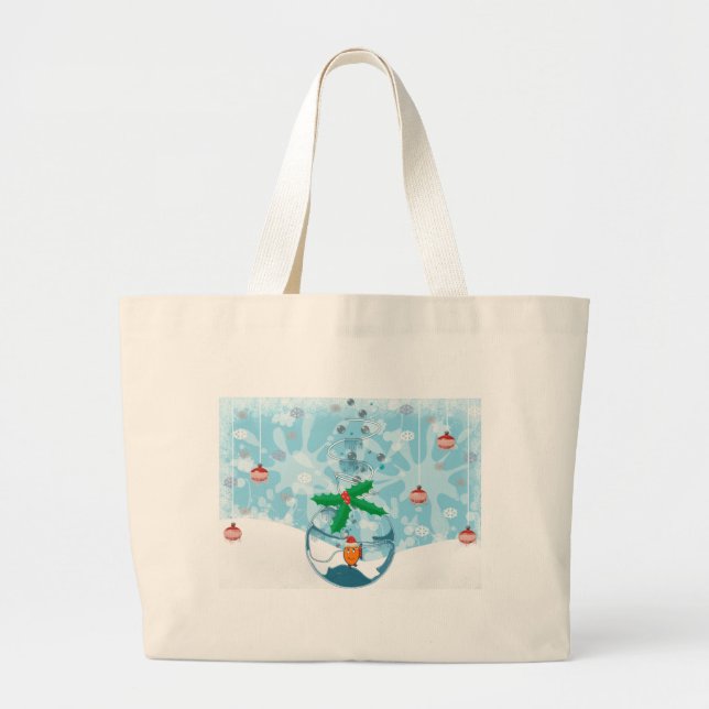 Bolso De Tela Gigante Navidades Fish Splat (Frente)