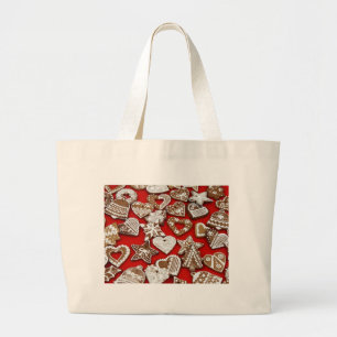 Bolso De Tela Gigante Navidades Gingerbread Cookies