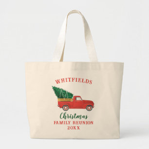 Bolso De Tela Gigante Navidades Personalizado de Reunión de la Familia R