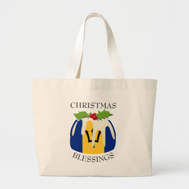 Bolso De Tela Gigante Navidades Pudding BARBADOS FLAG (Frente)