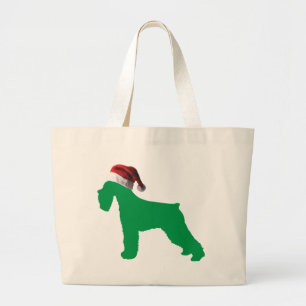 Bolso De Tela Gigante Navidades Schnauzer