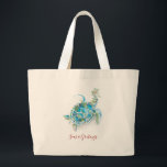 Bolso De Tela Gigante Navidades Tote Bags Coastal Sea Turtle<br><div class="desc">Celebre las vacaciones con estos bonitos bolsos de tote de Navidades diseñados con el exclusivo arte de las tortugas marinas de color acuático tropical. Utilice los campos de plantilla para agregar el texto personalizado. Compra www.zazzle.com/dotellabelle para ver la colección completa y más diseños de Navidades.</div>