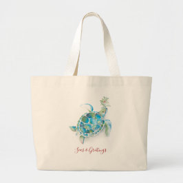 Bolso De Tela Gigante Navidades Tote Bags Coastal Sea Turtle