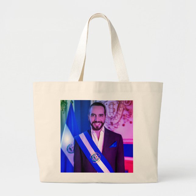 Bolso De Tela Gigante Nayib Bukele, presidente de El Salvador (Frente)