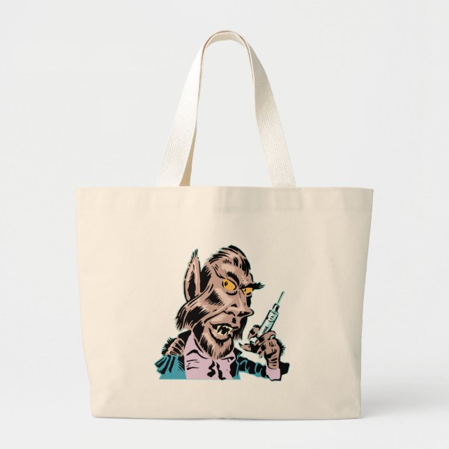 Bolso De Tela Gigante Needling Werewolf (Frente)