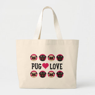 Bolso De Tela Gigante Negro del amor del barro amasado y lona de los