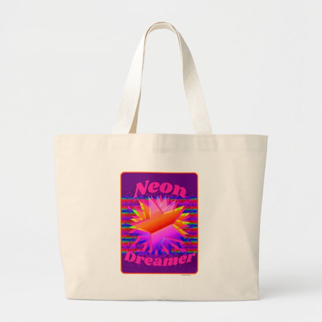 Bolso De Tela Gigante Neon Dreamer Epic Retro Wild Design (Frente)