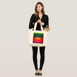 Bolso De Tela Gigante Neón rojo, rosa, naranja, verde Añadir nombre