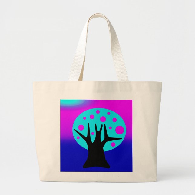 Bolso De Tela Gigante Neon Tree Tote Bag (Frente)