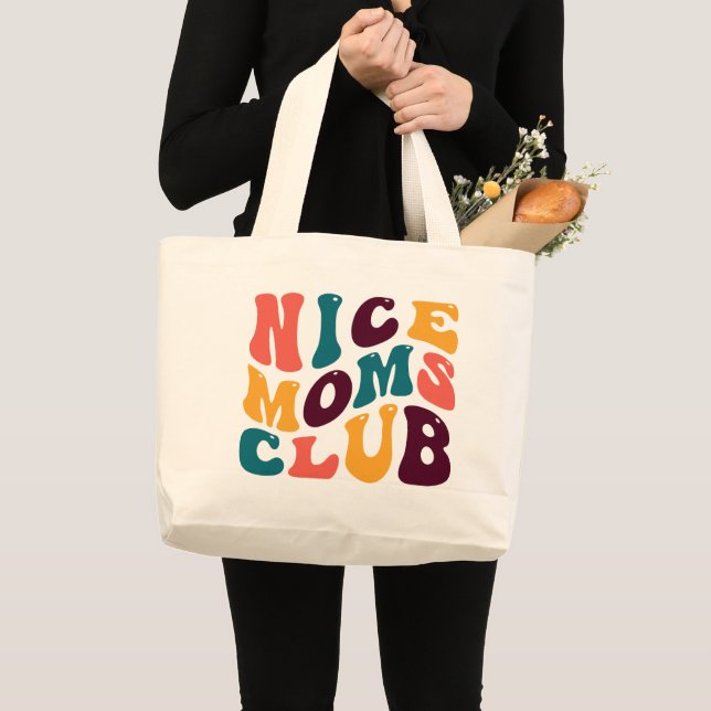 Bolso De Tela Gigante Nice Moms Club Souvenir Retro Style Groovy (Anverso (producto))