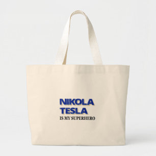 Bolso De Tela Gigante Nikola Tesla Es Mi Superhéroe