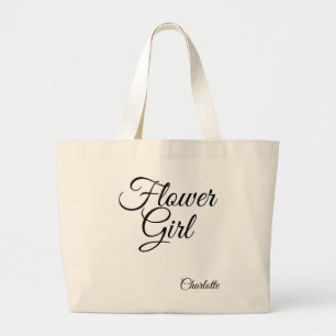 Bolso De Tela Gigante "Niña flor" Jumbo Tote personalizado