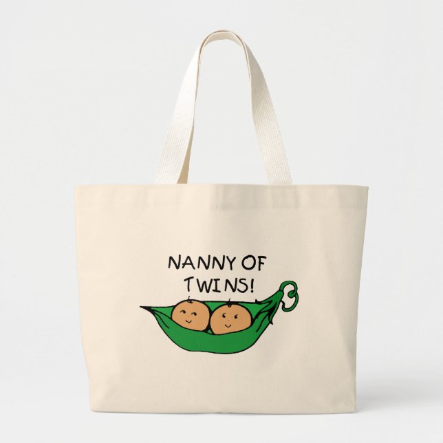 Bolso De Tela Gigante Niñera de la vaina de los gemelos (Frente)