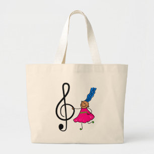 Bolso De Tela Gigante Niño de la música
