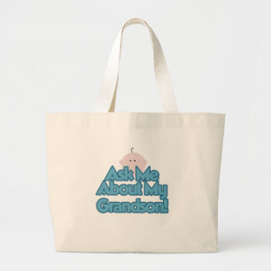 Bolso De Tela Gigante Niño pregunta por mis camisetas y regalos para mi