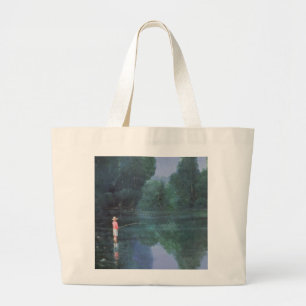 Bolso De Tela Gigante Niño que pesca 1989