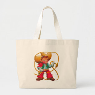 Bolso De Tela Gigante Niño retro niño vago occidental
