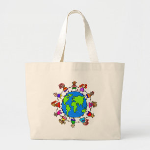 Bolso De Tela Gigante Niños del mundo