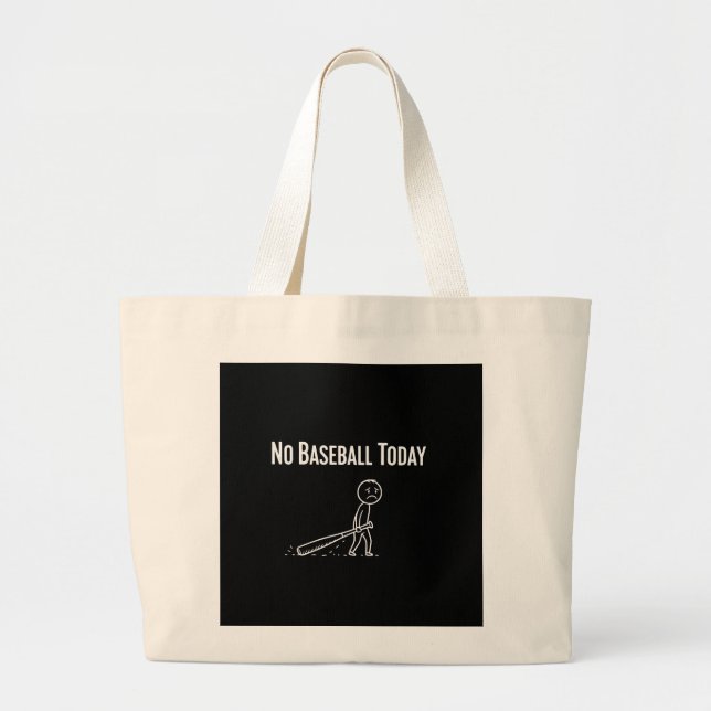 Bolso De Tela Gigante No Baseball Today Sad Stick Figure Baseball lovers (Frente)