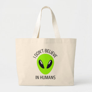 Bolso De Tela Gigante No creo en los humanos
