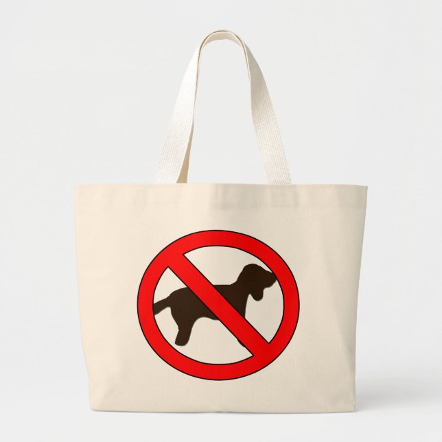 Bolso De Tela Gigante No Dogs Sign (Frente)