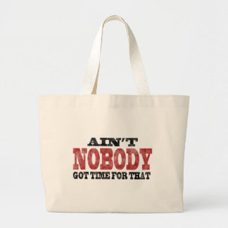 Bolso De Tela Gigante No está NADIE hora conseguida para eso