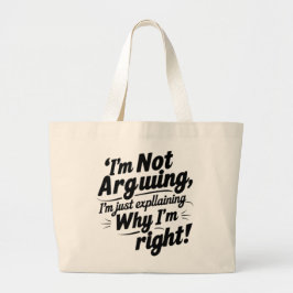 Bolso De Tela Gigante No estoy discutiendo, sólo estoy explicando por qu