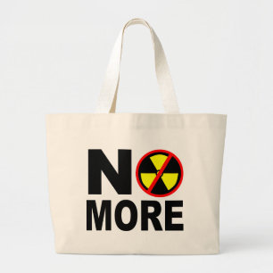Bolso De Tela Gigante No más de lema antinuclear
