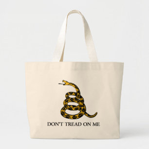 Bolso De Tela Gigante no pise en mí - al libertario de la bandera de