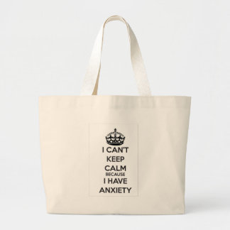 Bolso De Tela Gigante No puedo guardar calma porque tengo ansiedad