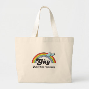 Bolso De Tela Gigante No soy GAY, YO APENAS TENGO GUSTO DE LOS ARCO IRIS