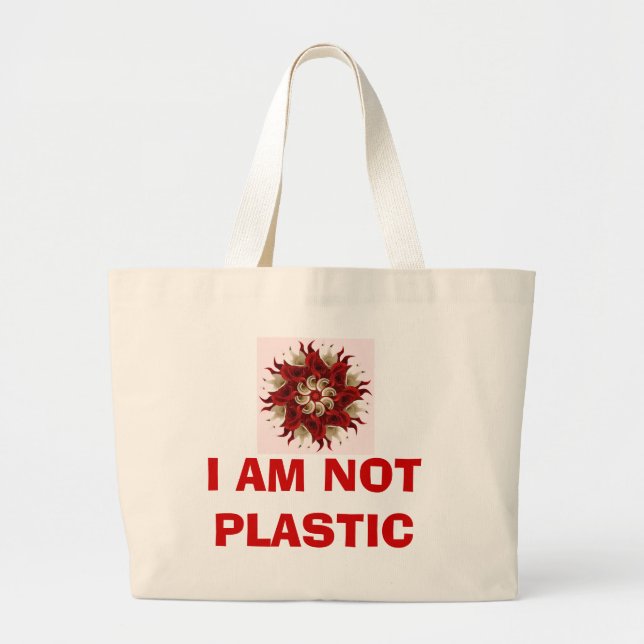 BOLSO DE TELA GIGANTE NO SOY PLÁSTICO (Frente)
