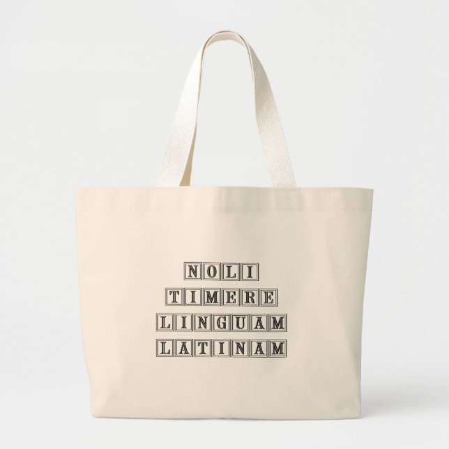 Bolso De Tela Gigante No tema la lengua latina (latina) (Frente)