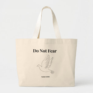 Bolso De Tela Gigante No Temas Isaías 41:10 Minimal Dove Cristiano 