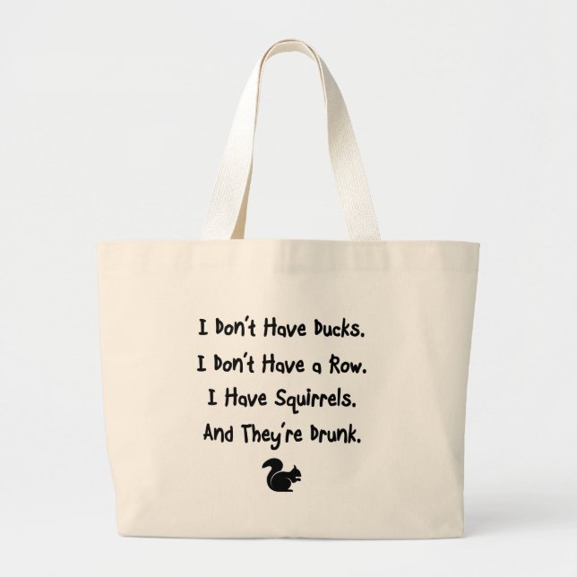 Bolso De Tela Gigante No tengo patos (Frente)