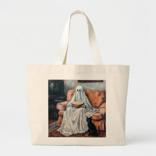 Bolso De Tela Gigante Noche de películas espeluznante TV de fantasma y