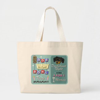 Bolso De Tela Gigante Noche de Tiki del Dachshund que rueda