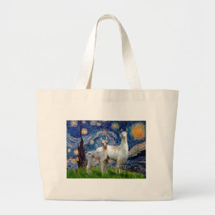 Bolso De Tela Gigante Noche estrellada con dos llamas