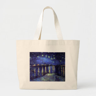 Bolso De Tela Gigante noche estrellada sobre el teléfono 1890