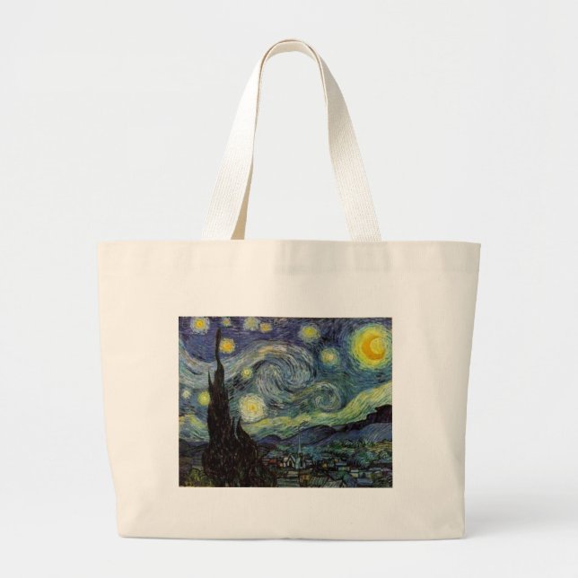 Bolso De Tela Gigante Noche Starry - van Gogh (Frente)