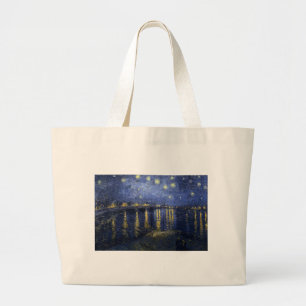 Bolso De Tela Gigante Noche Van Gogh Starry sobre el Ródano