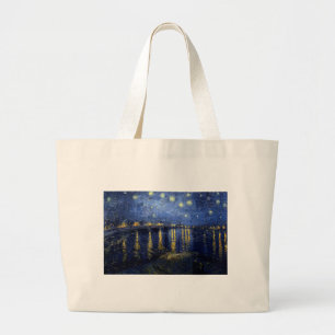 Bolso De Tela Gigante Noche Van Gogh Starry Sobre Rhone
